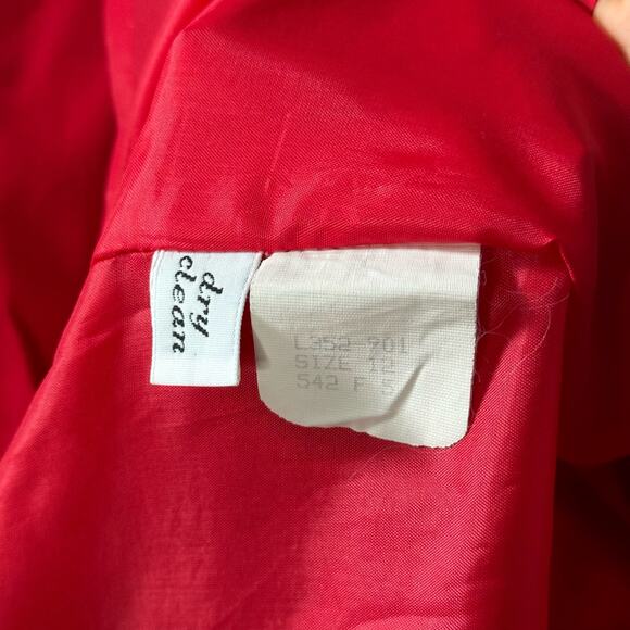 Vintage 70s Pendleton Women Sz 12 Wool Blazer Red Crest Single Button Sport Coat - Picture 11 of 11